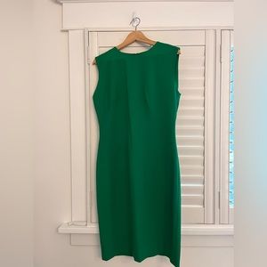Zara Woman brilliant emerald green sheath dress